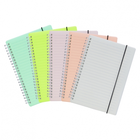 CADERNO COM CAPA PLÁSTICA