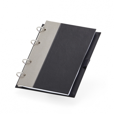 CADERNO FICHÁRIO DE COURO SINTÉTICO
