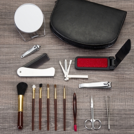 KIT MANICURE 15 PEÇAS C/ ESTOJO