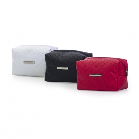 NECESSAIRE PUFF MATELASSÊ C/ DETALHE PRATA