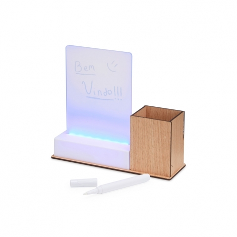 QUADRO DE MENSAGENS LED COM PORTA-CANETA