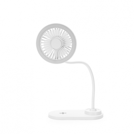 VENTILADOR COM LED E CARREGAMENTO VIA INDUÇÃO