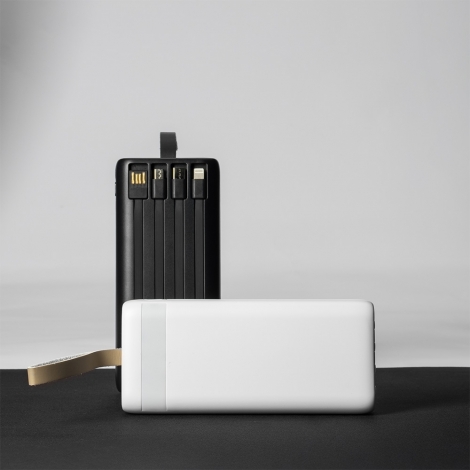 POWER BANK 20.000MAH COM LANTERNA E MULTISSAÍDAS