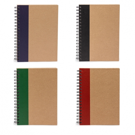CADERNO CAPA KRAFT LAMINADA