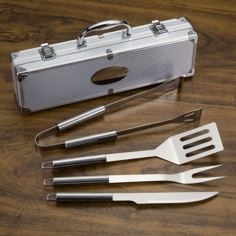 KIT CHURRASCO NA MALETA 4 PEÇAS