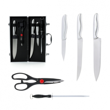 KIT CHURRASCO C/ 5 PEÇAS NA MALETA