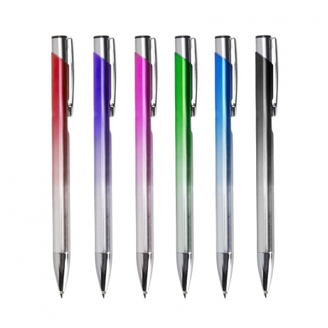 CANETA METAL BICOLOR    (ALGUMAS PEÇAS PODEM APRESENTAR DESCASCAMENTO, CASO OCORRA FAREMOS A TROCA)