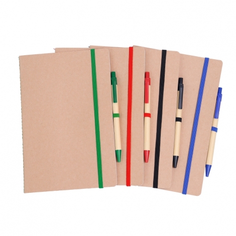 CADERNO P/ ANOT. KRAFT C/ CANETA