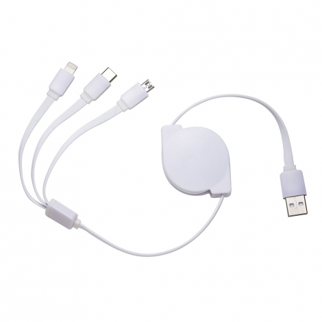 CABO USB RETRÁTIL 3 EM 1