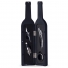 KIT VINHO PLÁSTICO RESISTENTE 4 PEÇAS  FORMATO GARRAFA