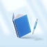 CADERNO PLÁSTICO C/ CANETA