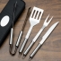 KIT CHURRASCO 4 PEÇAS INOX C/ ESTOJO